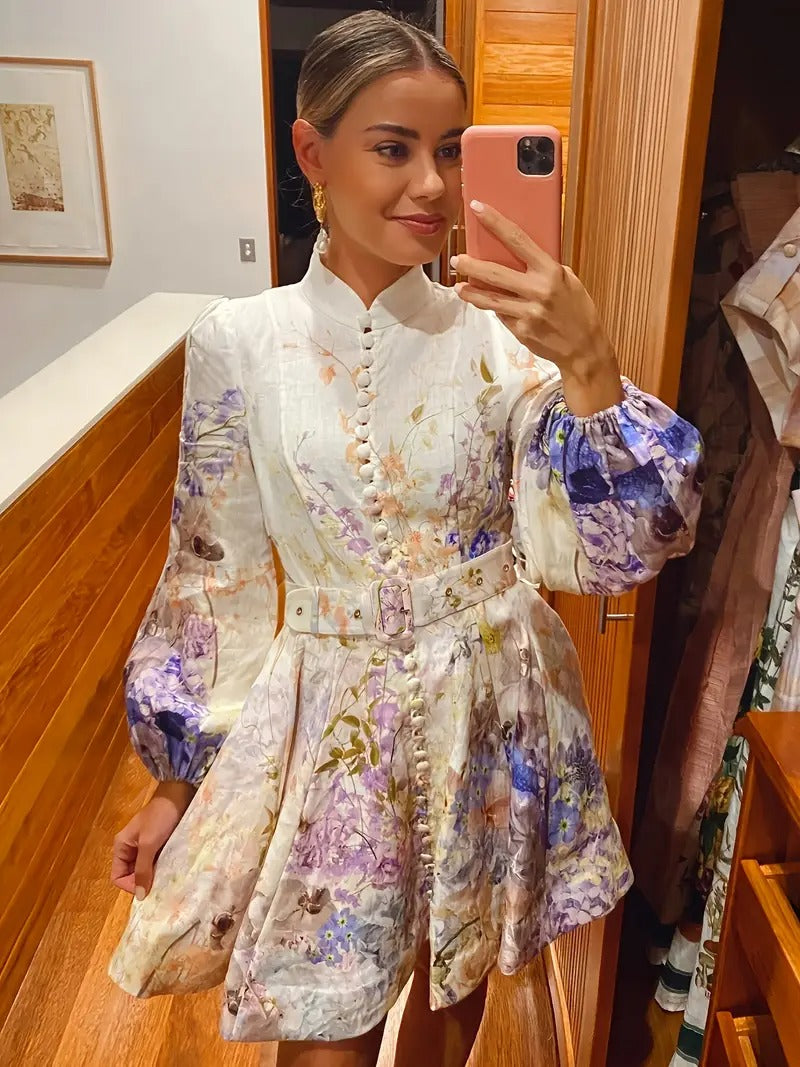Women's Floral Print Mini Dress