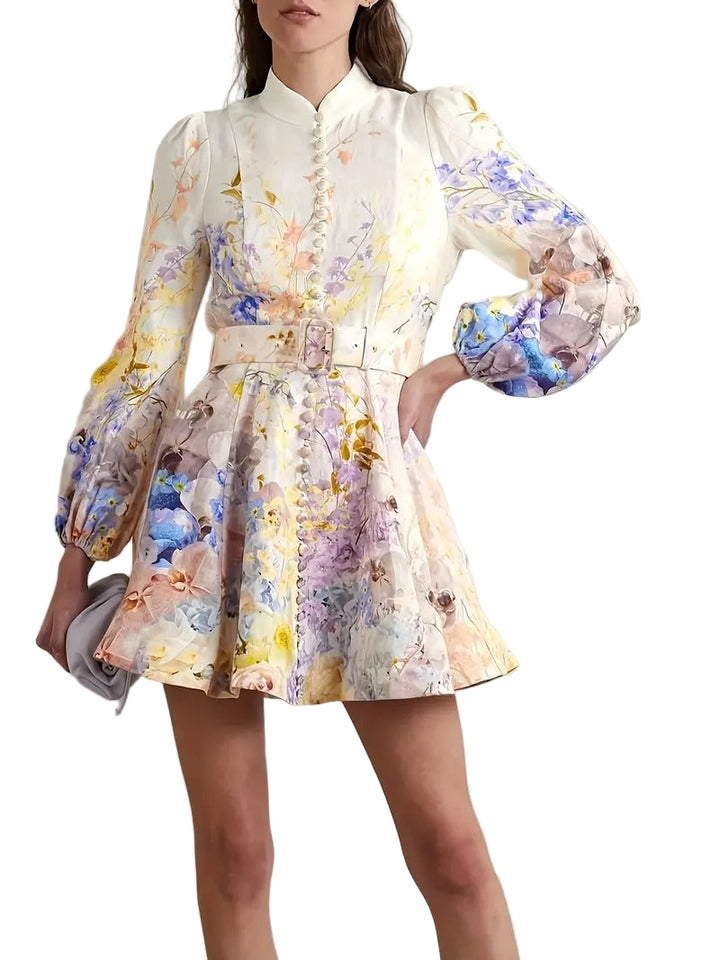 Women's Floral Print Mini Dress