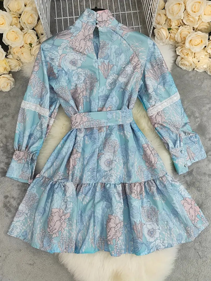 Women's Floral Tiered Mini Dress