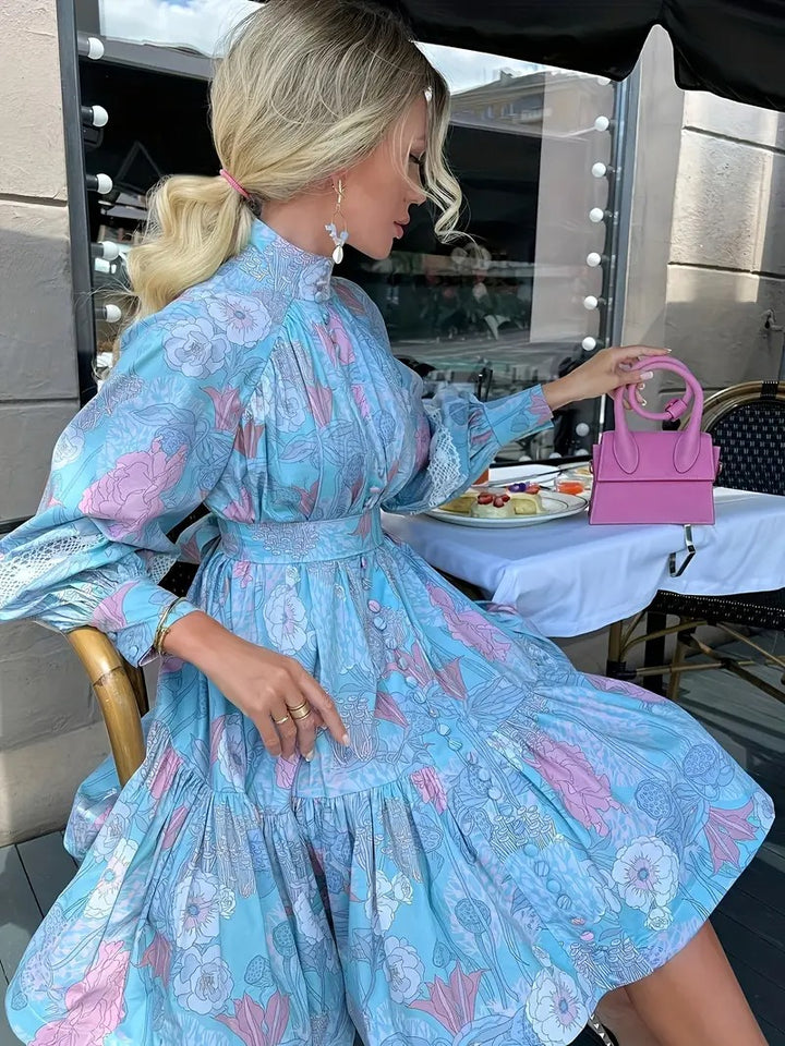 Women's Floral Tiered Mini Dress