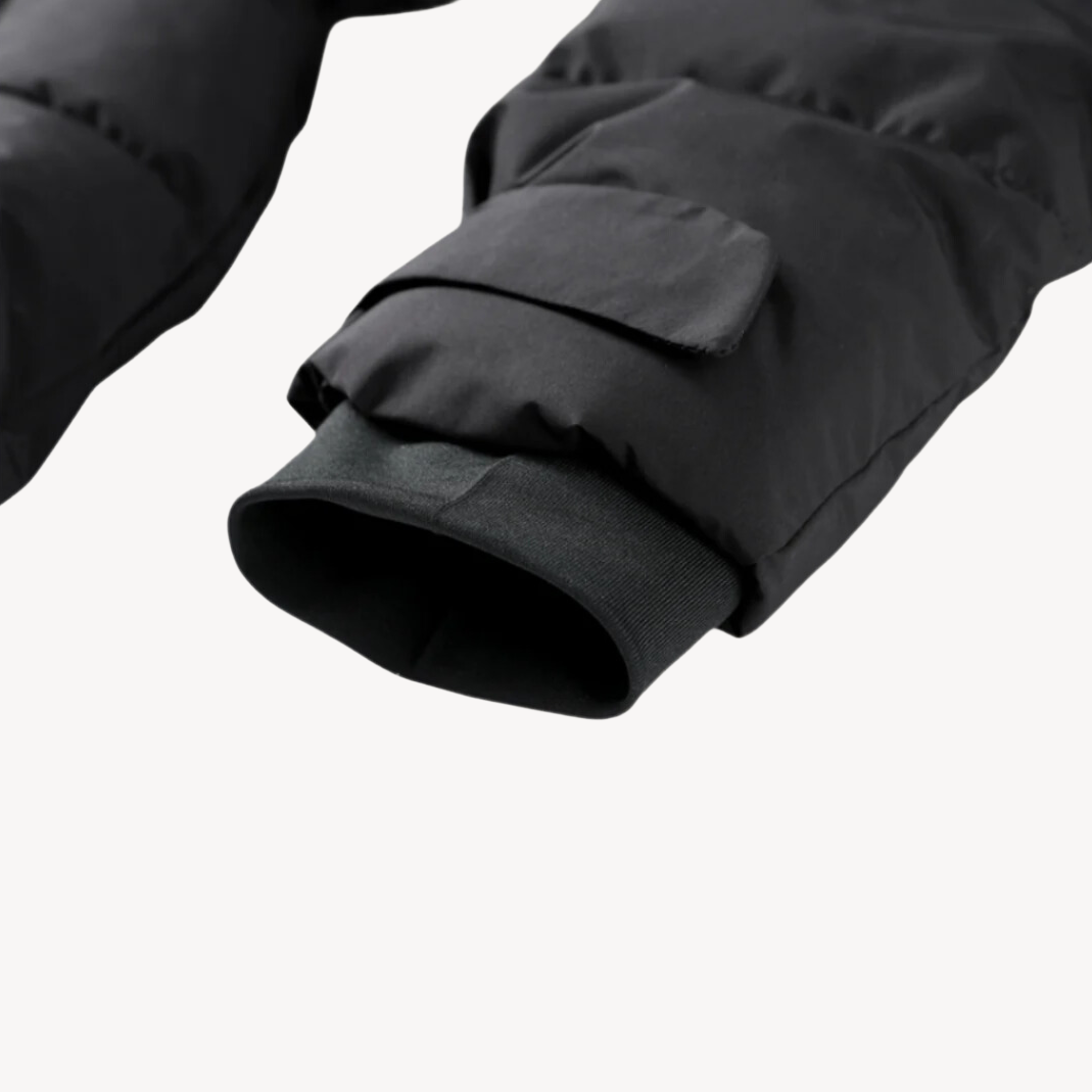 Women's Belted Puffer Coat with Stand Collar and Zip Front