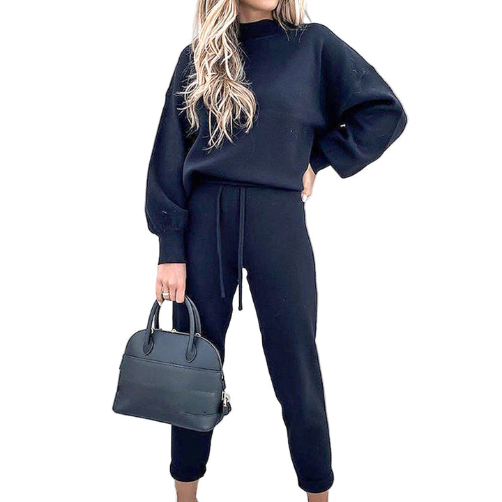 Women's Crew Neckline Sweatshirt and Jogger Pants Set