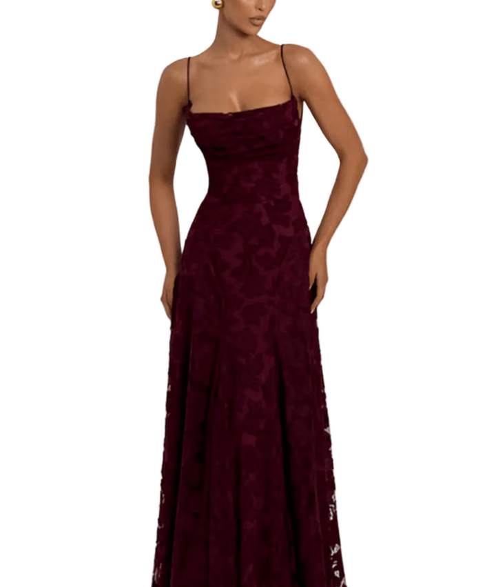 Women's Floral Print Sleeveless Maxi Dress with V-Neckline and Tiered Skirt