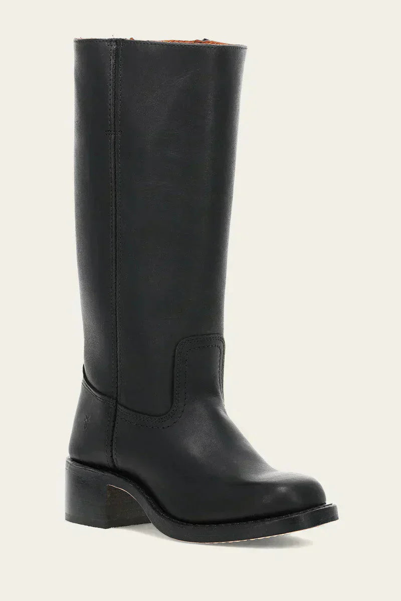 Women's Knee-High Platform Boots with Chunky Block Heel and Round Toe