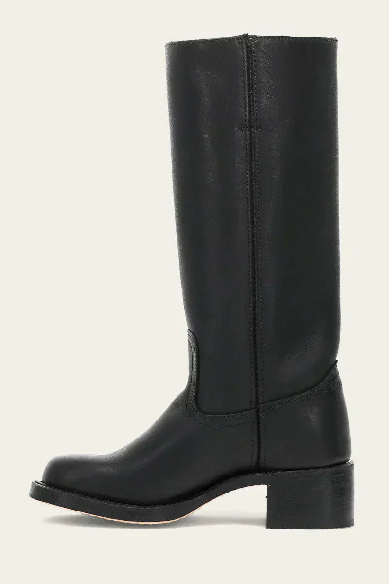Women's Knee-High Platform Boots with Chunky Block Heel and Round Toe