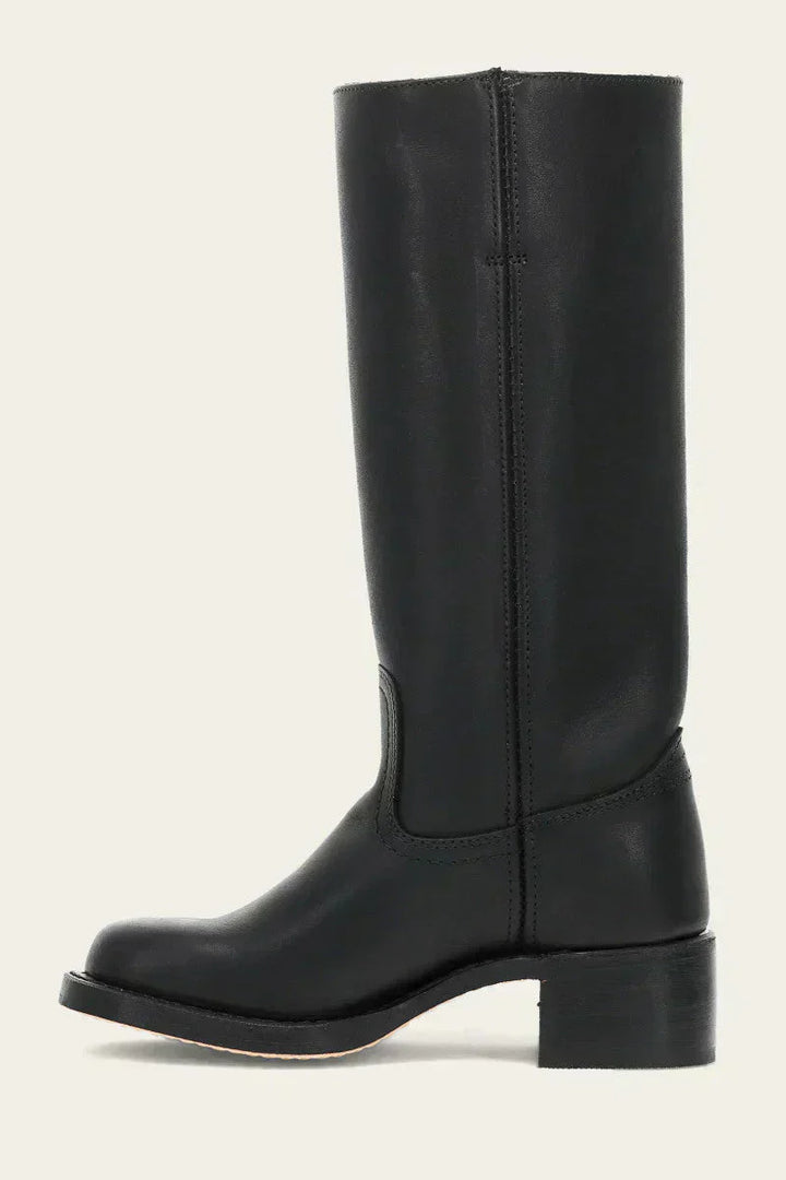 Women's Knee-High Platform Boots with Chunky Block Heel and Round Toe