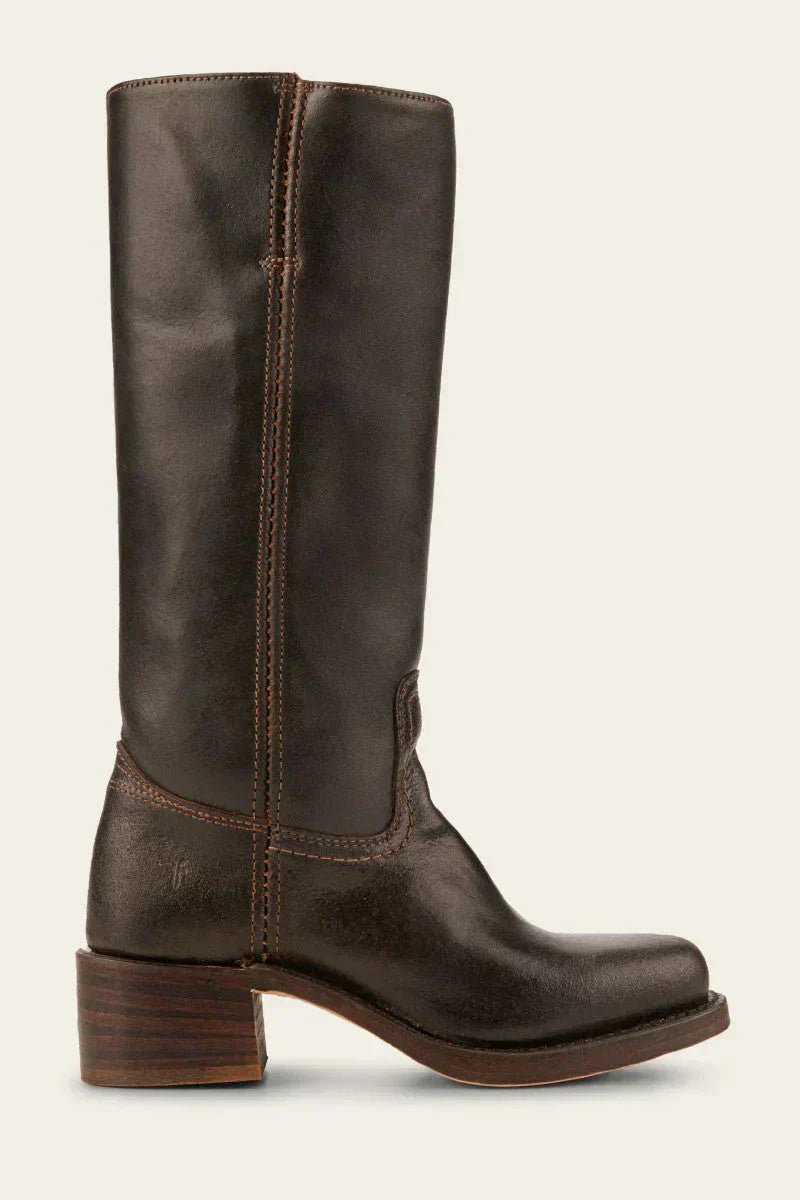 Women's Knee-High Platform Boots with Chunky Block Heel and Round Toe